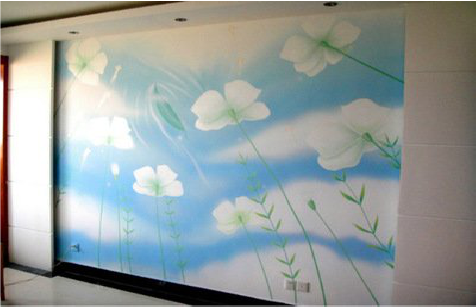 丹巴画墙绘怎么画好白云的蓬松感？