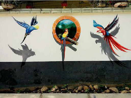 丹巴视觉错位-3D墙绘设计