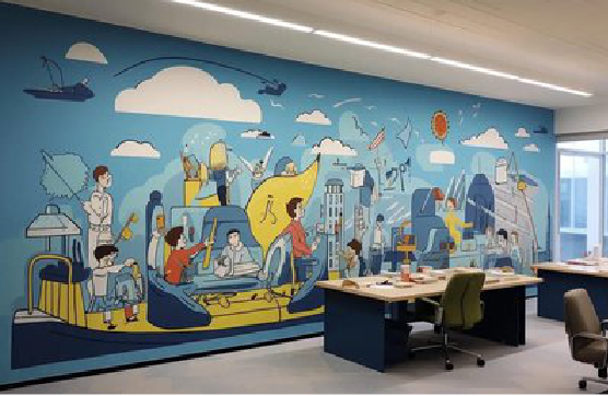 丹巴办公室墙绘的特点。