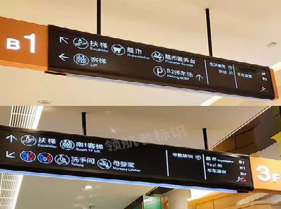 丹巴如何通过商场标识牌引导客流分布？